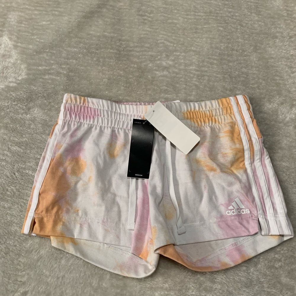 New Adidas Tie Dye Womens Jogger‎ Shorts Size Small NWT